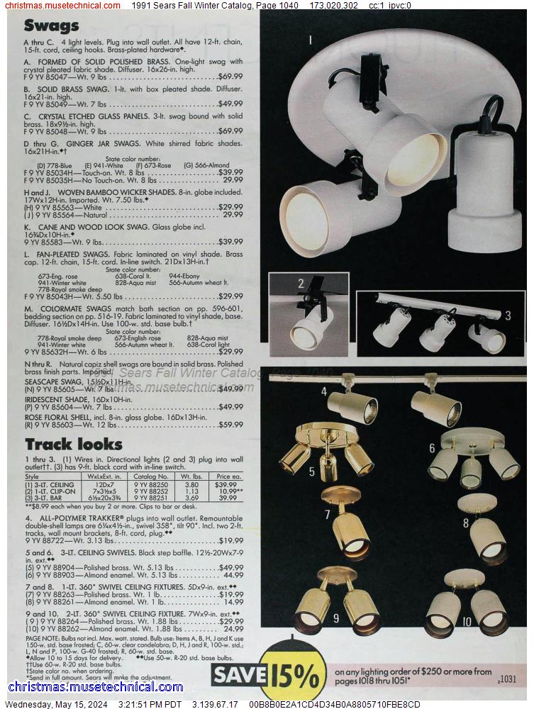 1991 Sears Fall Winter Catalog, Page 1040