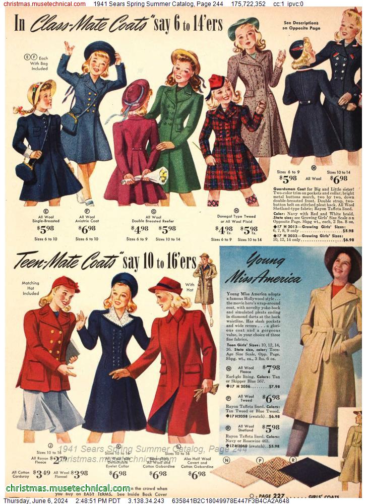 1941 Sears Spring Summer Catalog, Page 244