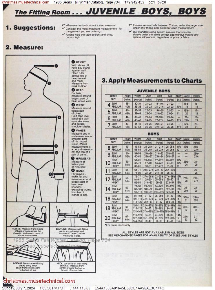 1985 Sears Fall Winter Catalog, Page 734