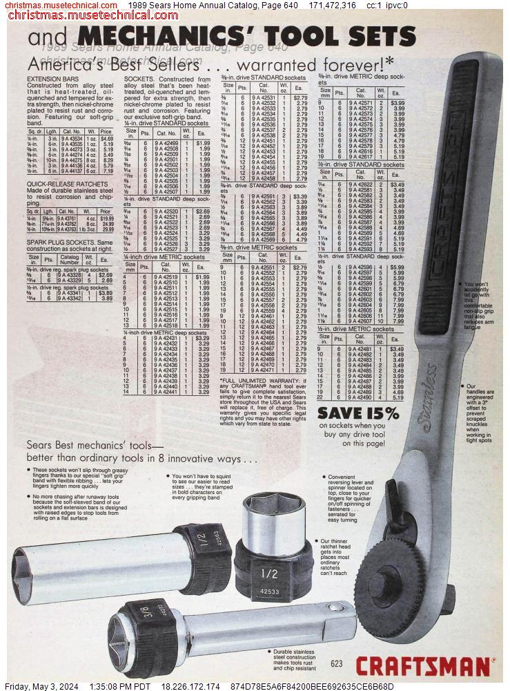 1989 Sears Home Annual Catalog, Page 640