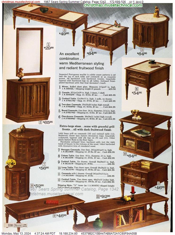 1967 Sears Spring Summer Catalog, Page 1342
