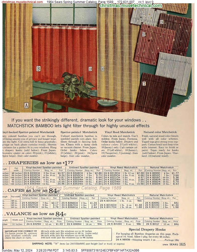 1964 Sears Spring Summer Catalog, Page 1589