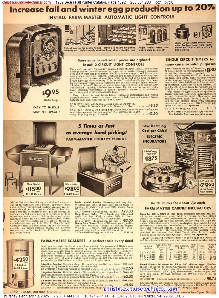 1952 Sears Fall Winter Catalog, Page 1392