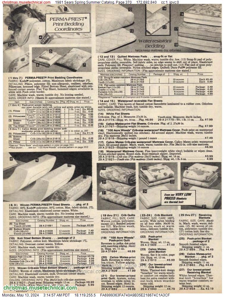 1981 Sears Spring Summer Catalog, Page 370
