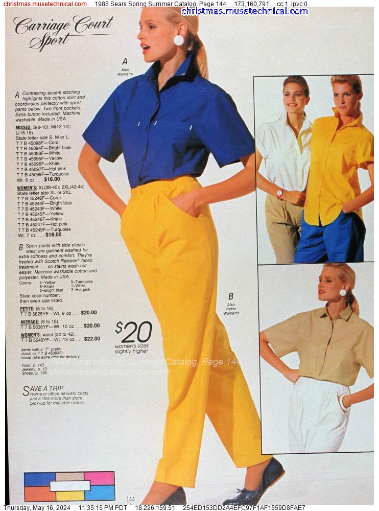 1988 Sears Spring Summer Catalog, Page 144
