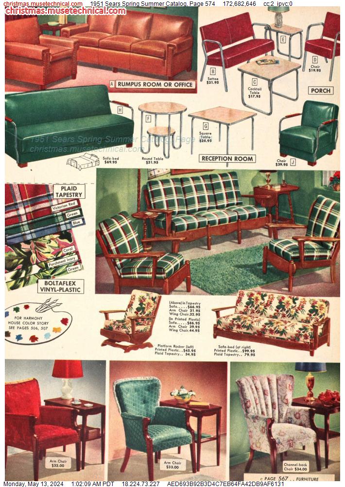 1951 Sears Spring Summer Catalog, Page 574