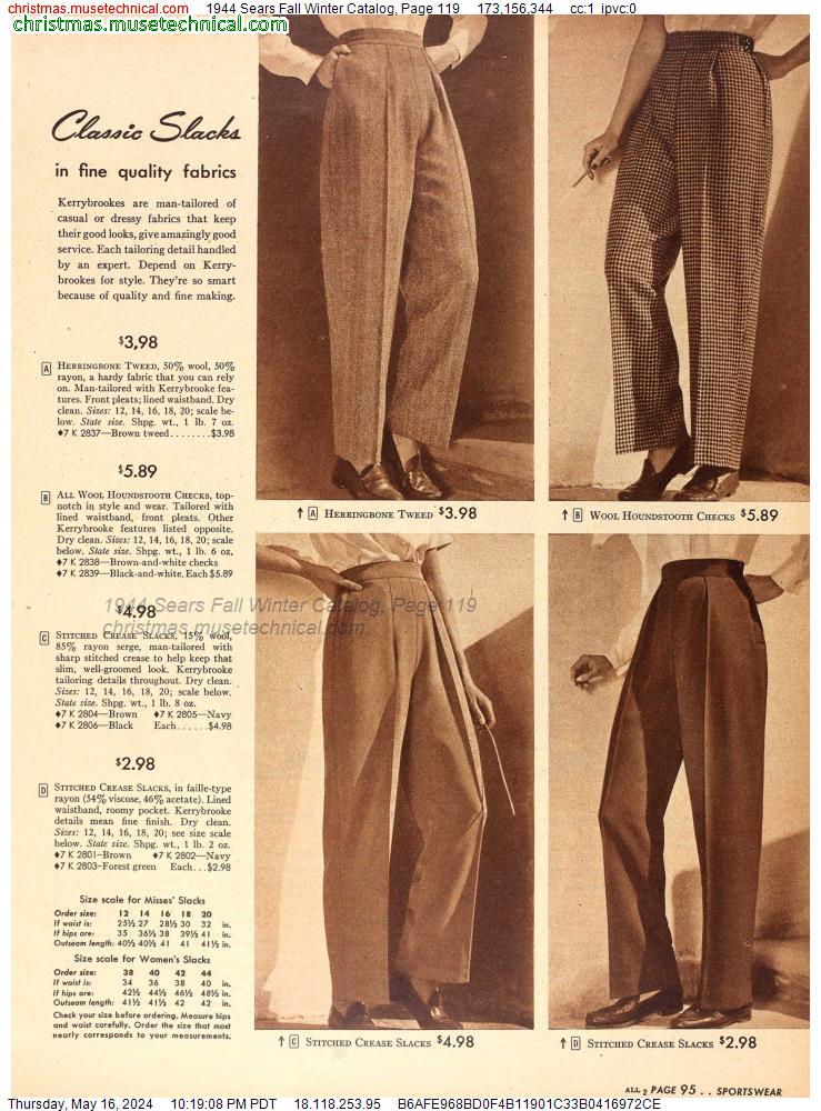 1944 Sears Fall Winter Catalog, Page 119