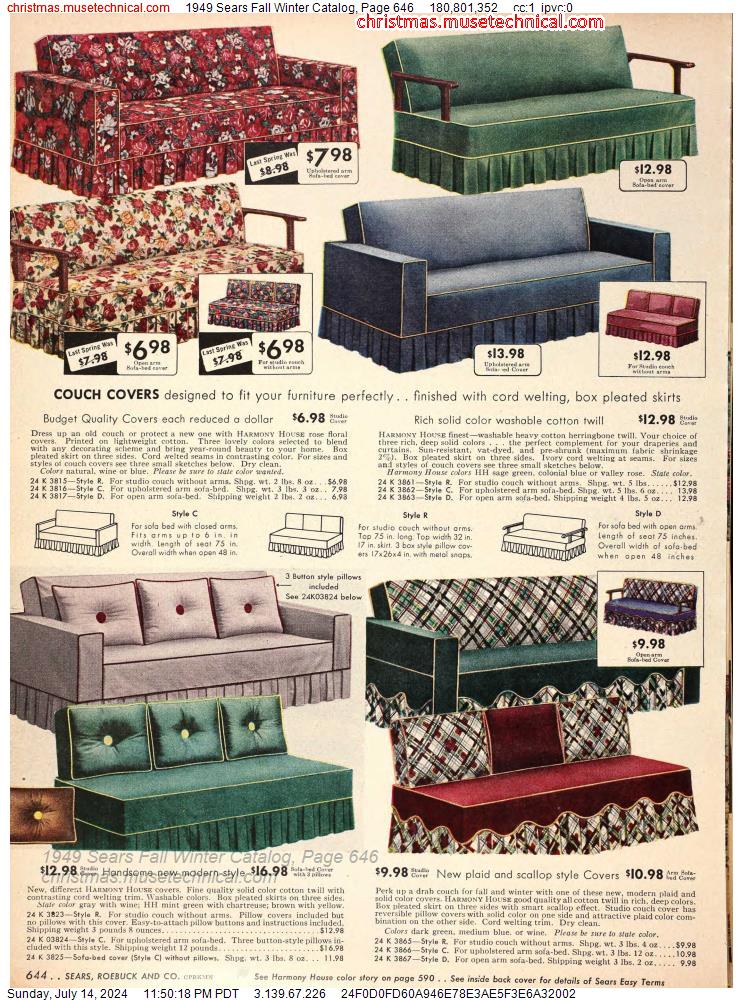 1949 Sears Fall Winter Catalog, Page 646
