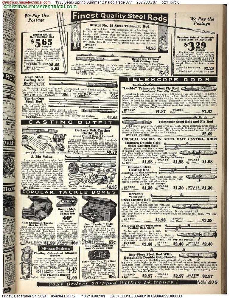 1930 Sears Spring Summer Catalog, Page 377