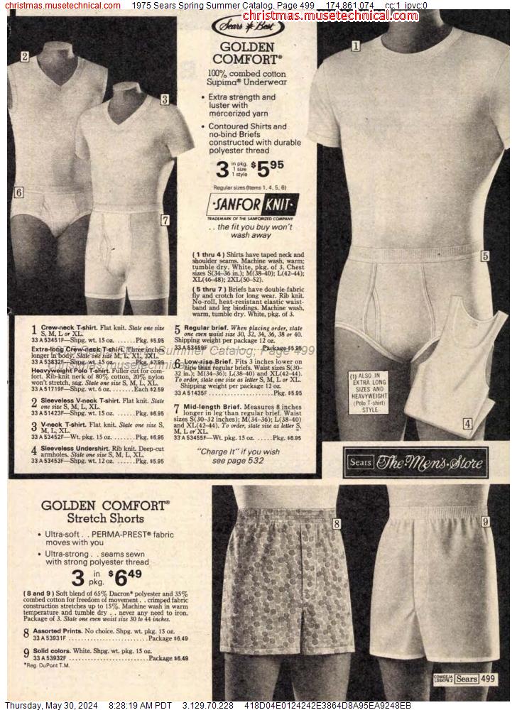 1975 Sears Spring Summer Catalog, Page 499