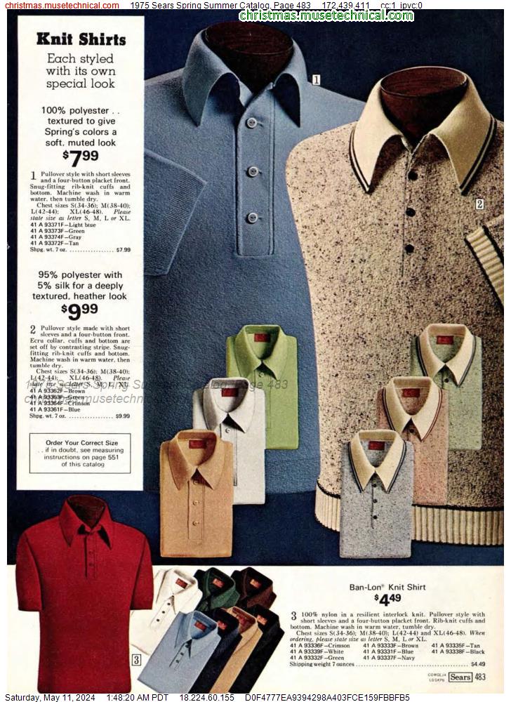 1975 Sears Spring Summer Catalog, Page 483
