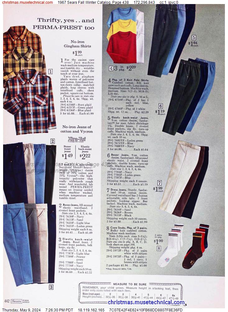1967 Sears Fall Winter Catalog, Page 438