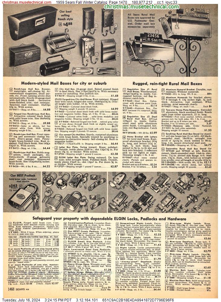 1959 Sears Fall Winter Catalog, Page 1470