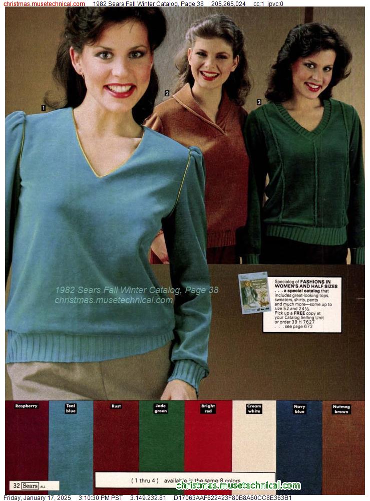 1982 Sears Fall Winter Catalog, Page 38