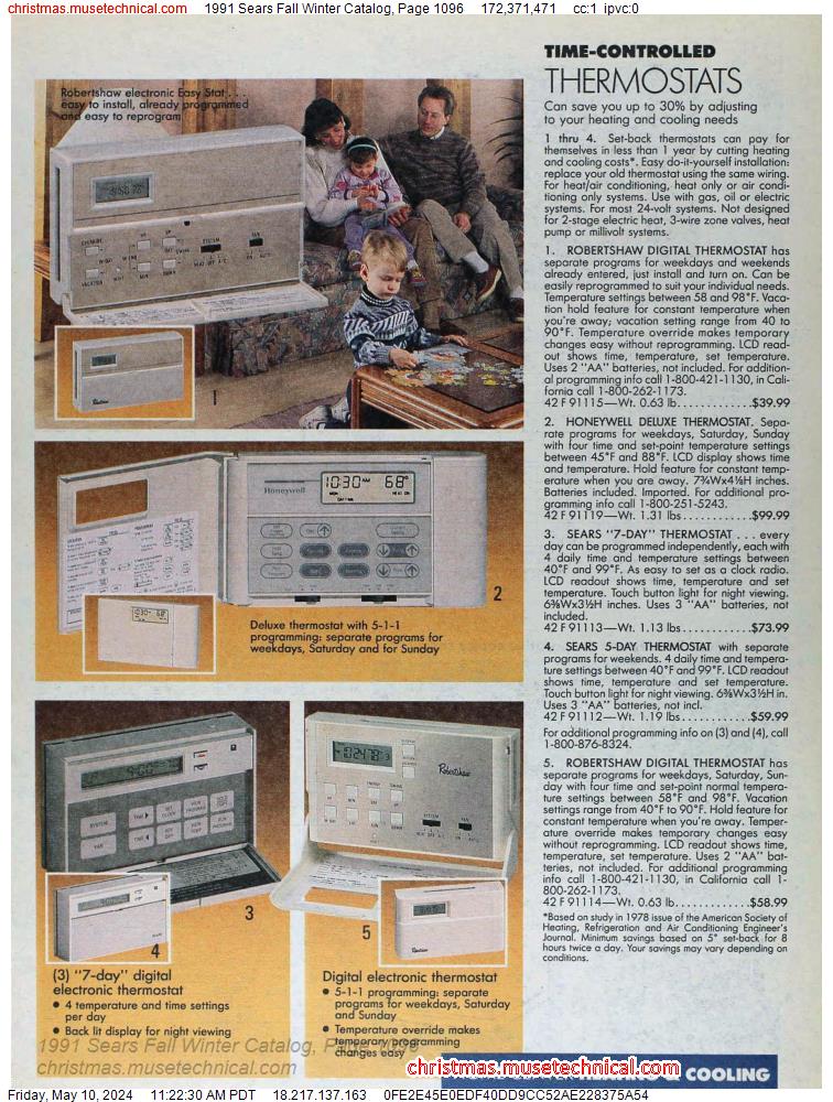 1991 Sears Fall Winter Catalog, Page 1096
