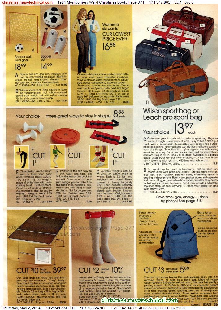 1981 Montgomery Ward Christmas Book, Page 371