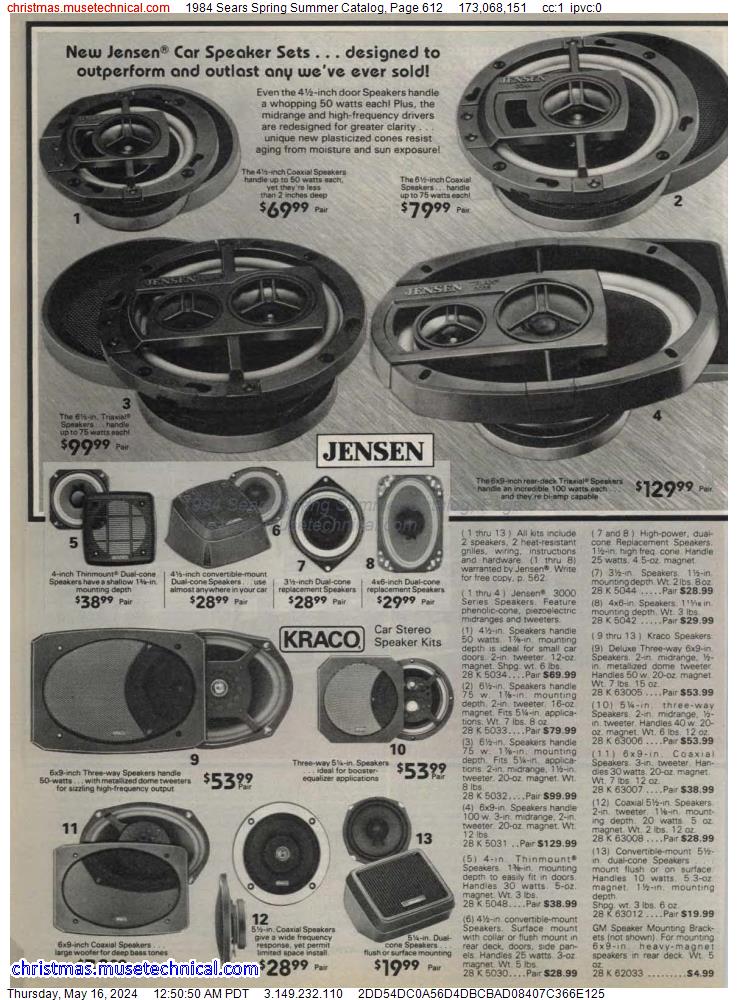 1984 Sears Spring Summer Catalog, Page 612