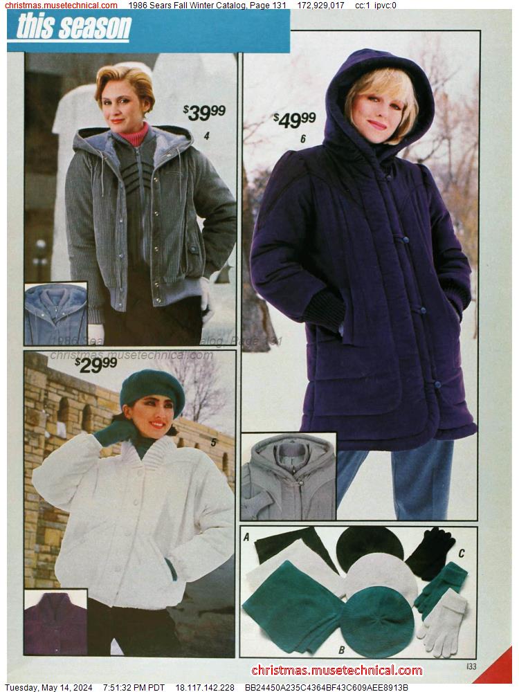 1986 Sears Fall Winter Catalog, Page 131