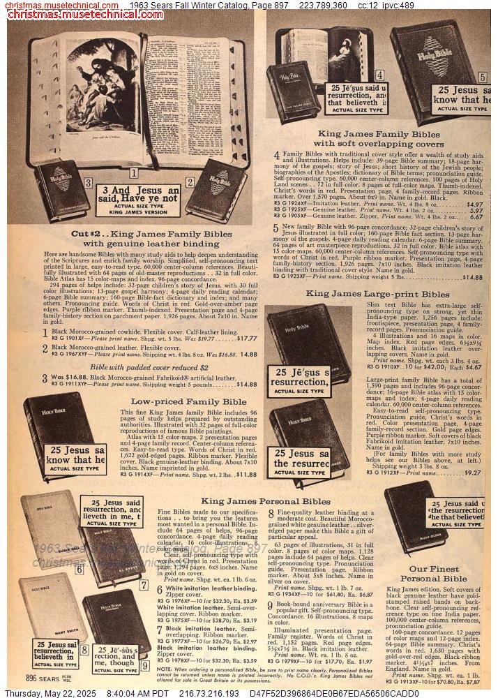 1963 Sears Fall Winter Catalog, Page 897