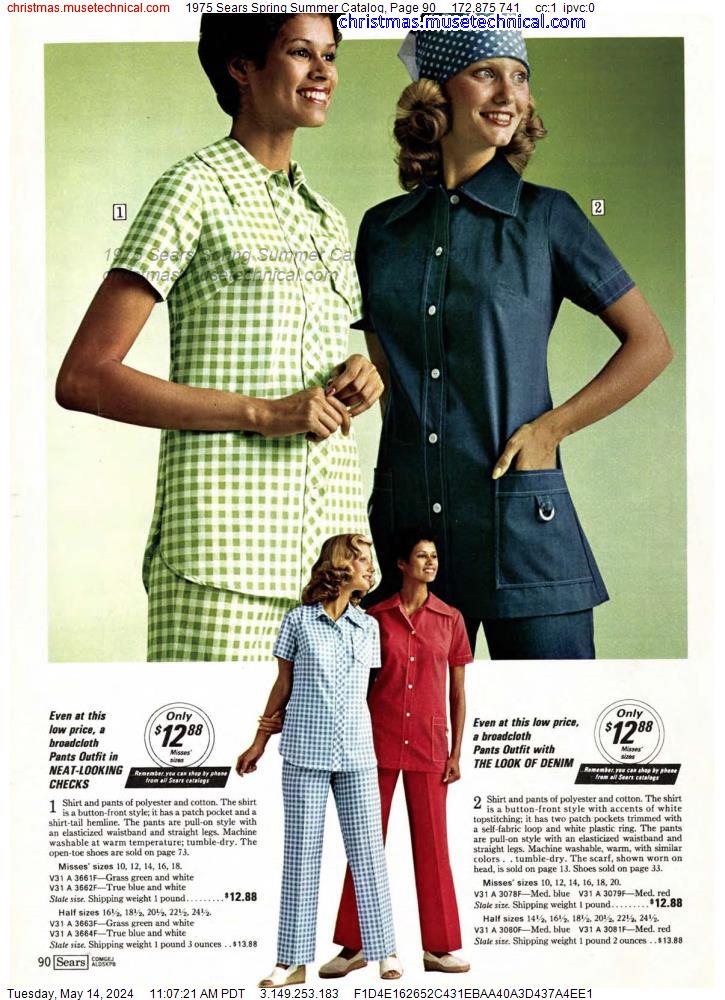 1975 Sears Spring Summer Catalog, Page 90
