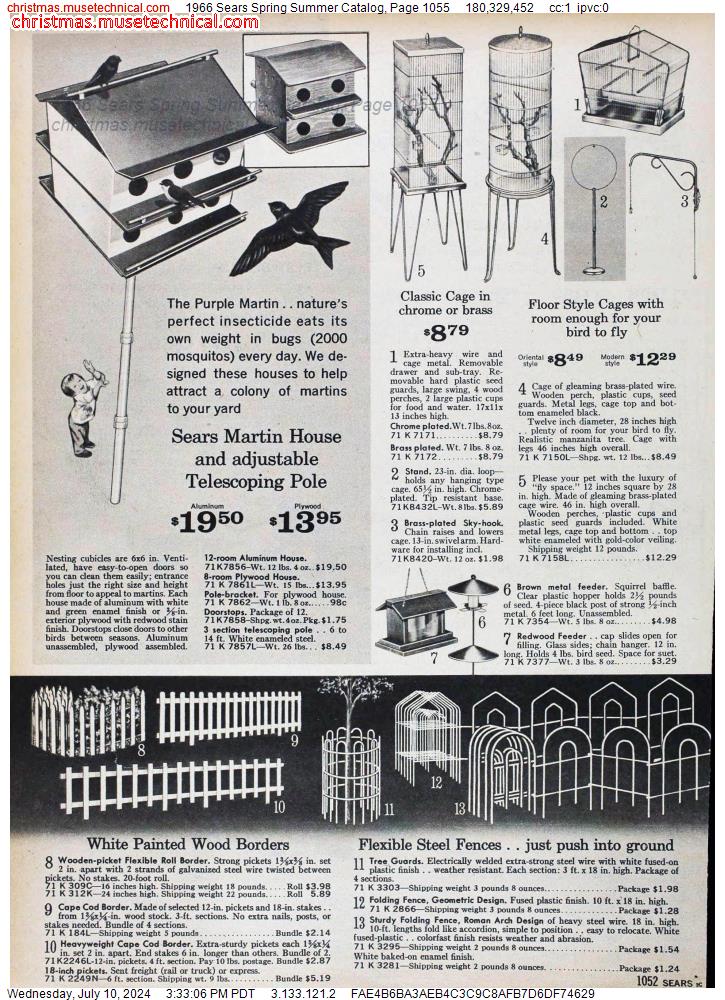 1966 Sears Spring Summer Catalog, Page 1055