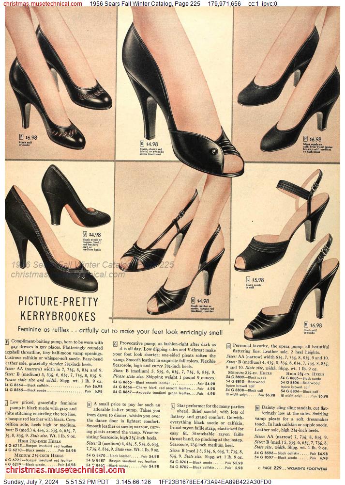 1956 Sears Fall Winter Catalog, Page 225
