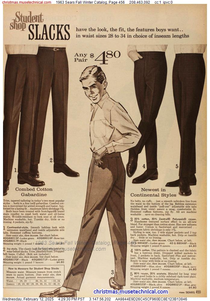 1963 Sears Fall Winter Catalog, Page 456