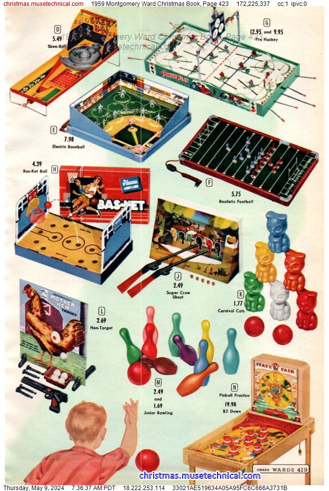 1959 Montgomery Ward Christmas Book, Page 423