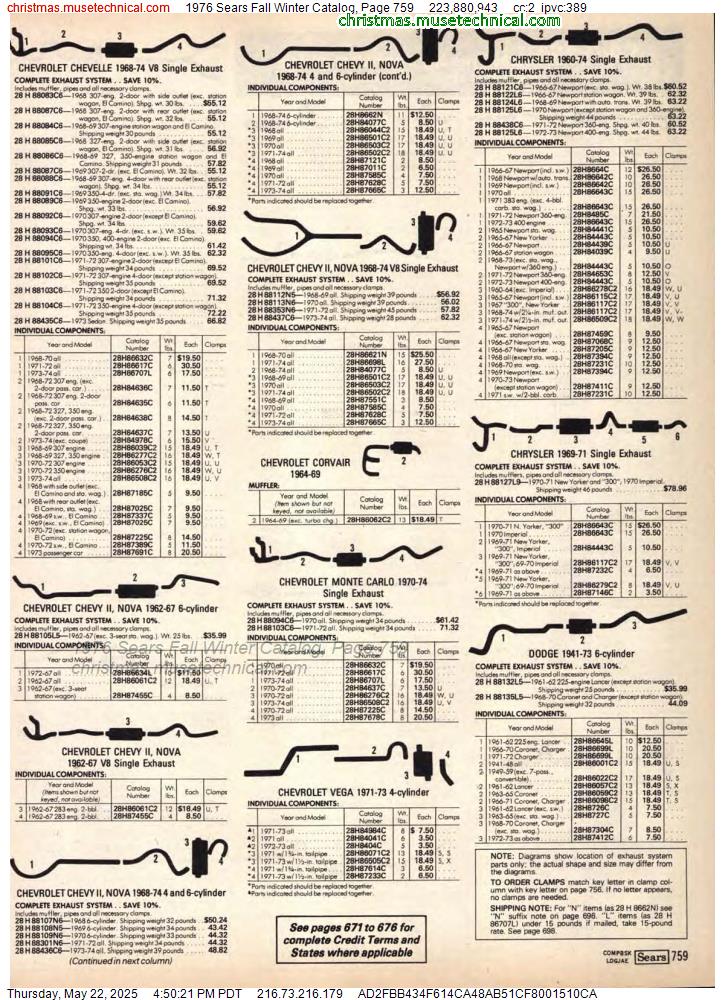 1976 Sears Fall Winter Catalog, Page 759