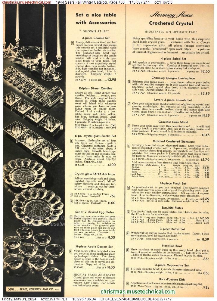 1944 Sears Fall Winter Catalog, Page 706