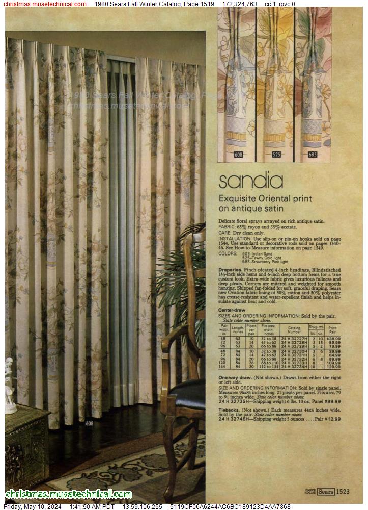 1980 Sears Fall Winter Catalog, Page 1519