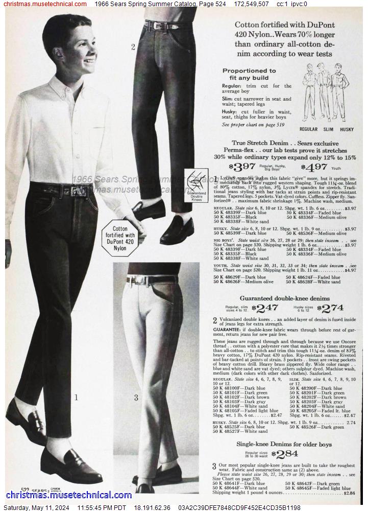 1966 Sears Spring Summer Catalog, Page 524