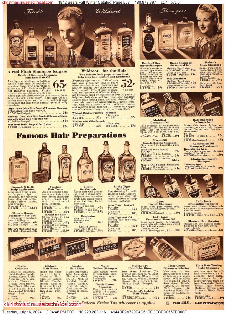 1942 Sears Fall Winter Catalog, Page 557