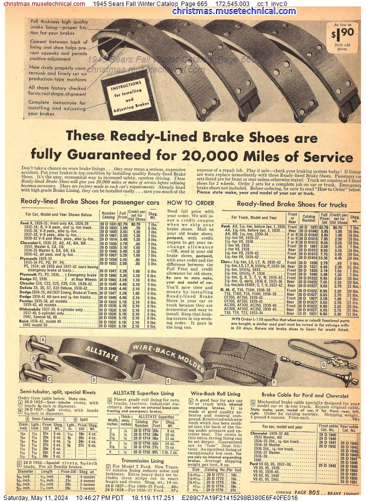 1945 Sears Fall Winter Catalog, Page 665