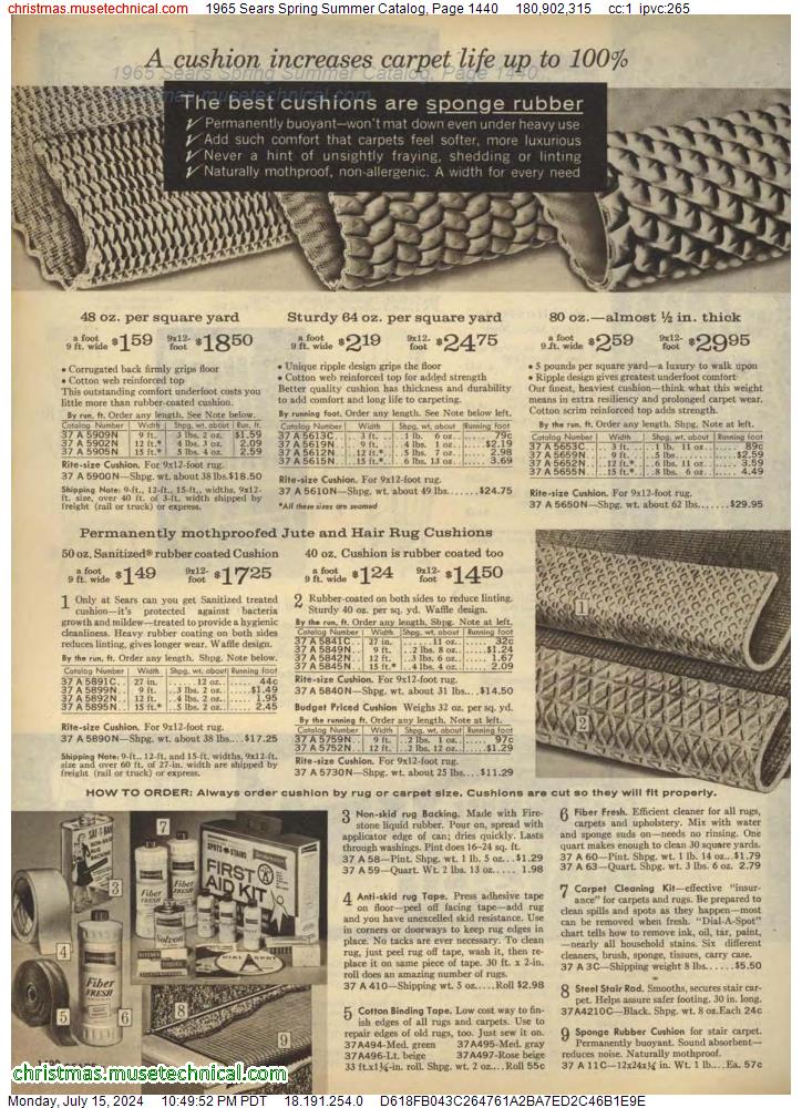 1965 Sears Spring Summer Catalog, Page 1440