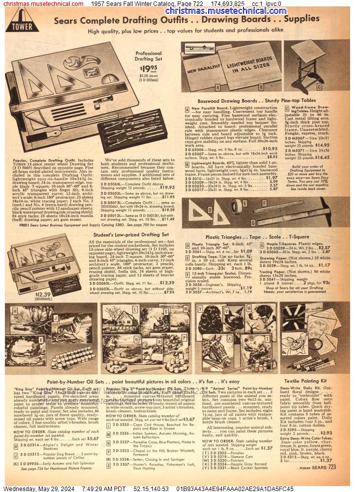1957 Sears Fall Winter Catalog, Page 722