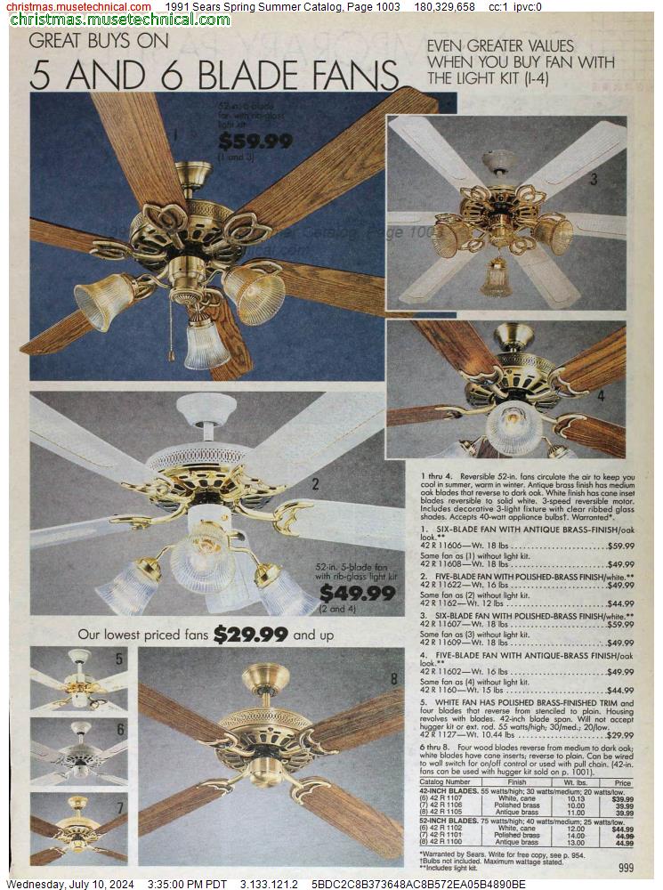 1991 Sears Spring Summer Catalog, Page 1003
