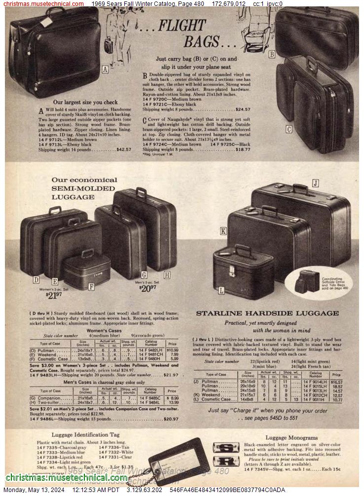 1969 Sears Fall Winter Catalog, Page 480