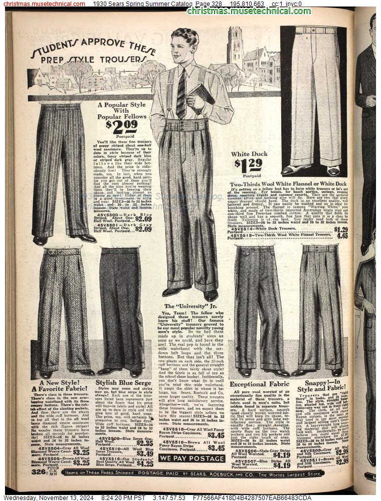 1930 Sears Spring Summer Catalog, Page 328