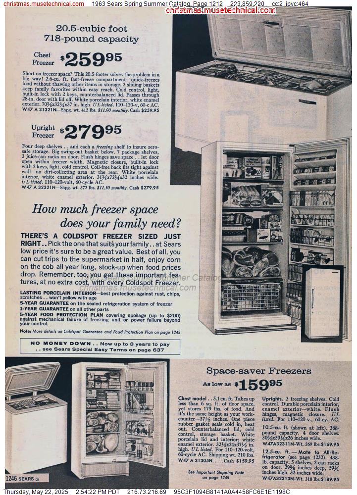 1963 Sears Spring Summer Catalog, Page 1212