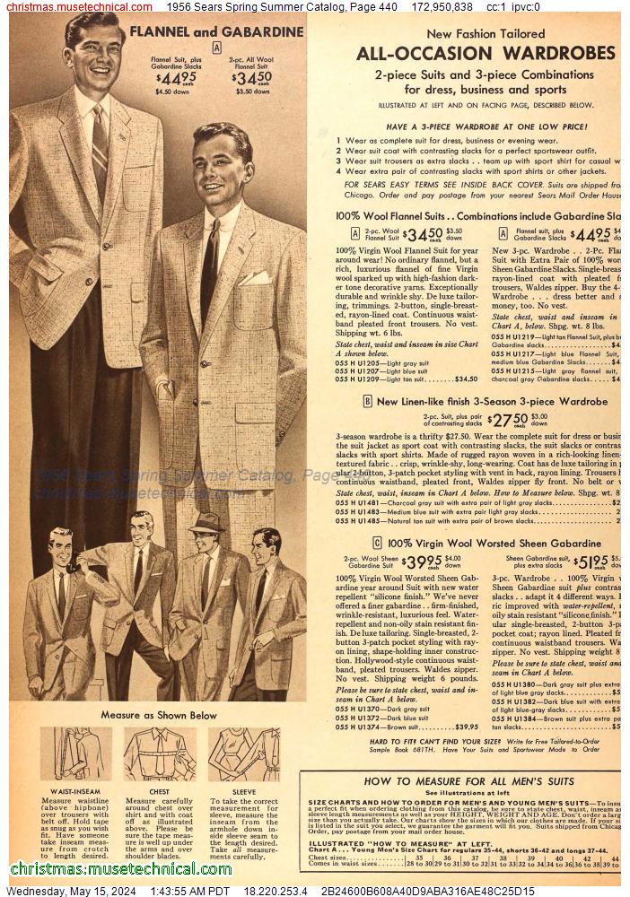 1956 Sears Spring Summer Catalog, Page 440