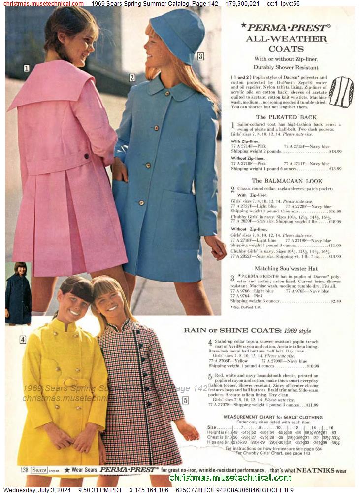 1969 Sears Spring Summer Catalog, Page 142