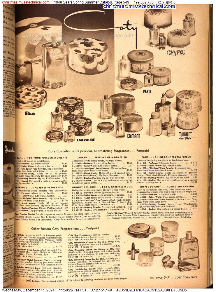 1948 Sears Spring Summer Catalog, Page 549