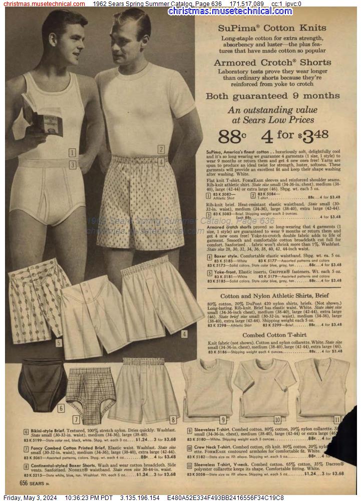 1962 Sears Spring Summer Catalog, Page 636