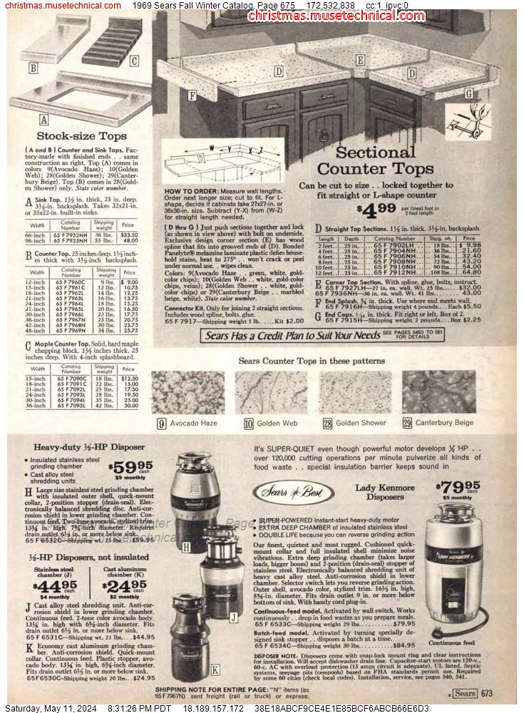 1969 Sears Fall Winter Catalog, Page 675