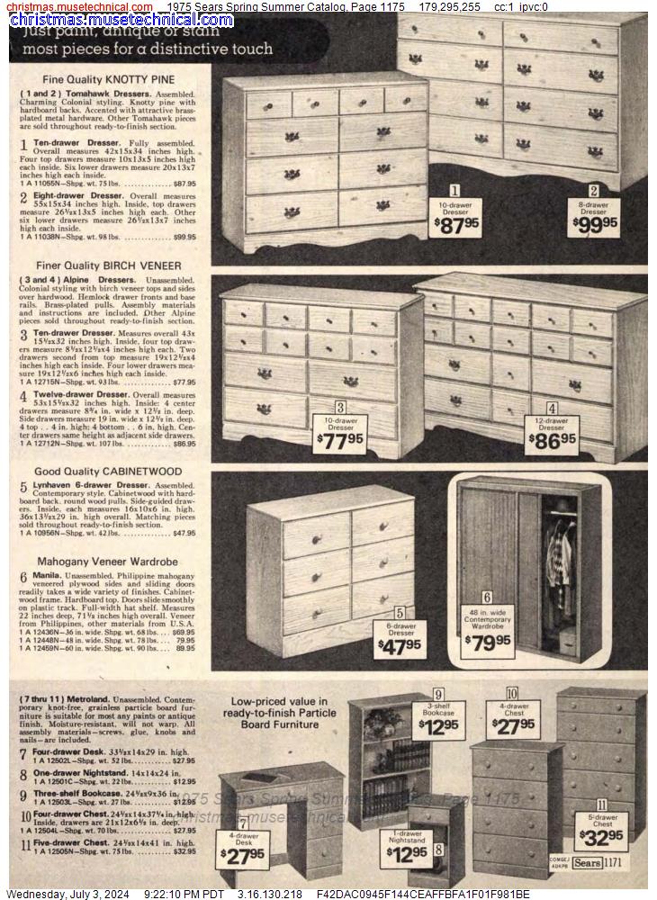 1975 Sears Spring Summer Catalog, Page 1175