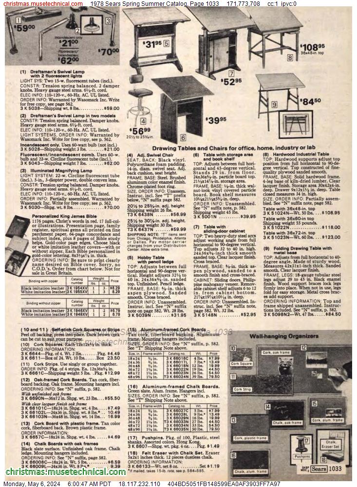1978 Sears Spring Summer Catalog, Page 1033