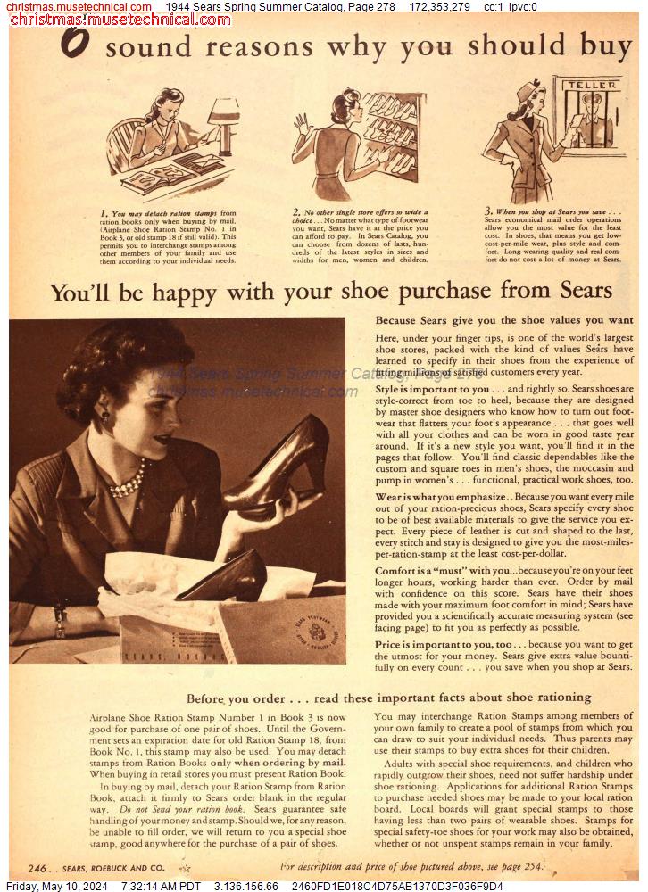 1944 Sears Spring Summer Catalog, Page 278