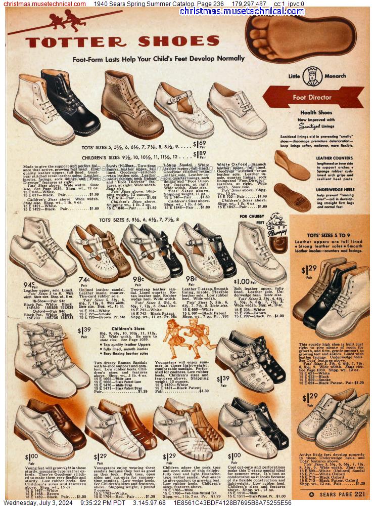 1940 Sears Spring Summer Catalog, Page 236