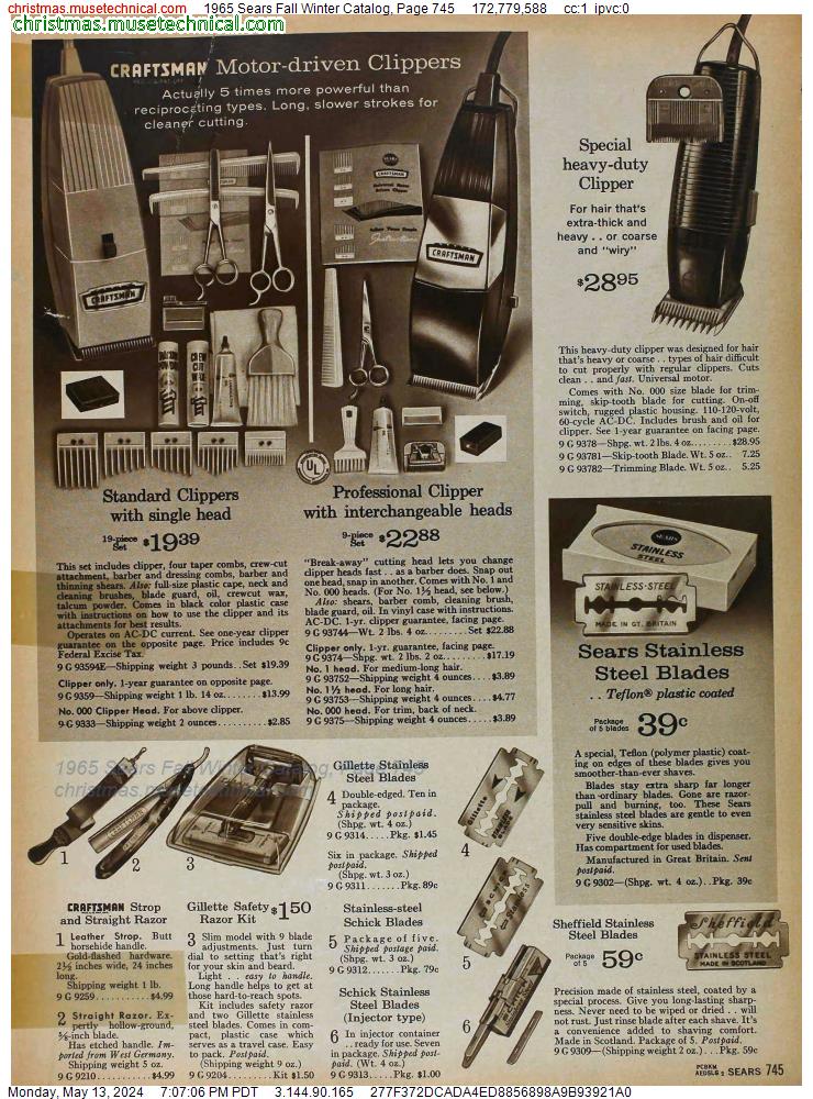 1965 Sears Fall Winter Catalog, Page 745